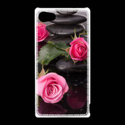 Coque Sony Xperia Z5 Compact Rose et Galet Zen