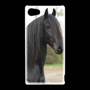 Coque Sony Xperia Z5 Compact Magnifique cheval noir 5
