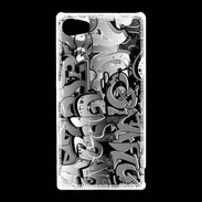 Coque Sony Xperia Z5 Compact graffiti seamless background en noir et blanc
