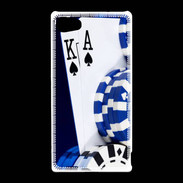 Coque Sony Xperia Z5 Compact Poker bleu et noir