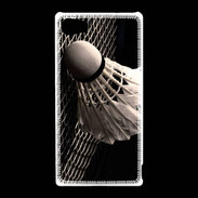 Coque Sony Xperia Z5 Compact Volant de Badminton en noir et blanc