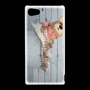 Coque Sony Xperia Z5 Compact Bébé nounours dormant dans une bassine