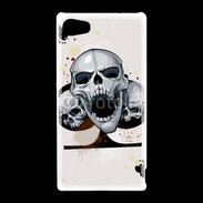 Coque Sony Xperia Z5 Compact Carte tête de mort trèfle
