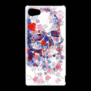 Coque Sony Xperia Z5 Compact Skull en fleurs