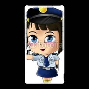 Coque Sony Xperia Z5 Compact Cute cartoon illustration of a policewoman