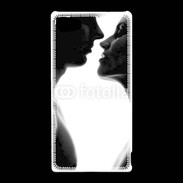 Coque Sony Xperia Z5 Compact Couple d'amoureux en noir et blanc