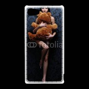 Coque Sony Xperia Z5 Compact Femme glamour câlin nounours