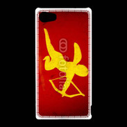 Coque Sony Xperia Z5 Compact Cupidon sur fond rouge