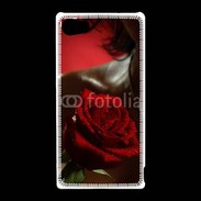 Coque Sony Xperia Z5 Compact Belle rose rouge 500