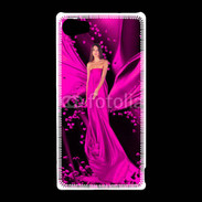 Coque Sony Xperia Z5 Compact Mode robe longue fushia