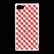 Coque Sony Xperia Z5 Compact Vichy rouge et blanc 2