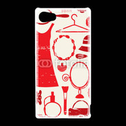 Coque Sony Xperia Z5 Compact Fond fashion rouge
