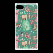 Coque Sony Xperia Z5 Compact Fond fashion rose et vert