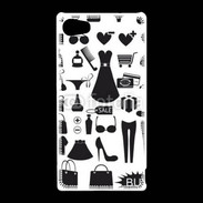 Coque Sony Xperia Z5 Compact Fond fashion noir et blanc 2