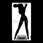 Coque Sony Xperia Z5 Compact Silhouette sexy avec voiture