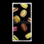 Coque Sony Xperia Z5 Compact Macarons sur fond noir