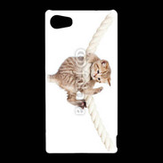 Coque Sony Xperia Z5 Compact Chaton sur une corde