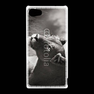 Coque Sony Xperia Z5 Compact Lionne en noir et blanc