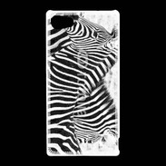 Coque Sony Xperia Z5 Compact Zèbre en noir et blanc