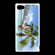 Coque Sony Xperia Z5 Compact Palmier et charme sur la plage