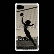Coque Sony Xperia Z5 Compact Beach Volley en noir et blanc 115