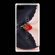 Coque Sony Xperia Z5 Compact soutien gorge avec une fraise