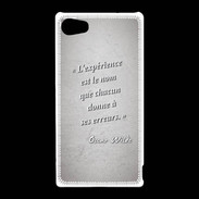 Coque Sony Xperia Z5 Compact Expérience Gris Citation Oscar Wilde