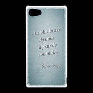 Coque Sony Xperia Z5 Compact Brave Turquoise Citation Oscar Wilde