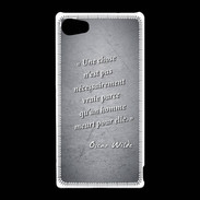 Coque Sony Xperia Z5 Compact Chose vraie Noir Citation Oscar Wilde
