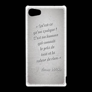 Coque Sony Xperia Z5 Compact Cynique Gris Citation Oscar Wilde
