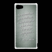 Coque Sony Xperia Z5 Compact Dramatique vieillesse Vert Citation Oscar Wilde