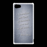 Coque Sony Xperia Z5 Compact La musique Bleu Citation Oscar Wilde