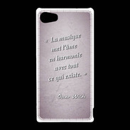 Coque Sony Xperia Z5 Compact La musique Rose Citation Oscar Wilde