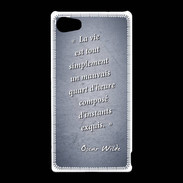 Coque Sony Xperia Z5 Compact Quart d'heure Bleu Citation Oscar Wilde