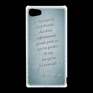 Coque Sony Xperia Z5 Compact Sagesse rêves Turquoise Citation Oscar Wilde