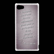 Coque Sony Xperia Z5 Compact Sagesse rêves Violet Citation Oscar Wilde