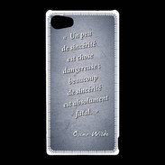 Coque Sony Xperia Z5 Compact Sincérité fatale Bleu Citation Oscar Wilde
