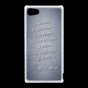 Coque Sony Xperia Z5 Compact Spectateur Bleu Citation Oscar Wilde
