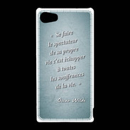 Coque Sony Xperia Z5 Compact Spectateur Turquoise Citation Oscar Wilde