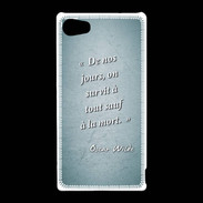 Coque Sony Xperia Z5 Compact Survie mort Turquoise Citation Oscar Wilde