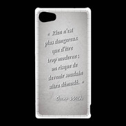 Coque Sony Xperia Z5 Compact Trop moderne Gris Citation Oscar Wilde