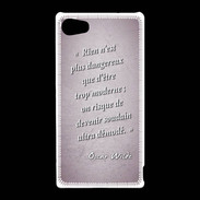 Coque Sony Xperia Z5 Compact Trop moderne Rose Citation Oscar Wilde