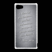 Coque Sony Xperia Z5 Compact Trop moderne Noir Citation Oscar Wilde