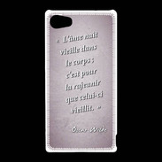 Coque Sony Xperia Z5 Compact Ame nait Rose Citation Oscar Wilde