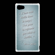 Coque Sony Xperia Z5 Compact Ame nait Turquoise Citation Oscar Wilde