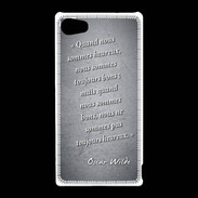 Coque Sony Xperia Z5 Compact Bons heureux Noir Citation Oscar Wilde