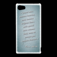 Coque Sony Xperia Z5 Compact Bons heureux Turquoise Citation Oscar Wilde