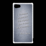 Coque Sony Xperia Z5 Compact Choix ennemis Bleu Citation Oscar Wilde