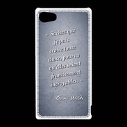 Coque Sony Xperia Z5 Compact Croire Bleu Citation Oscar Wilde