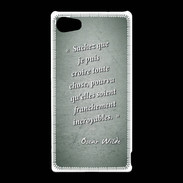 Coque Sony Xperia Z5 Compact Croire Vert Citation Oscar Wilde